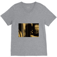 Gold Textured V-neck Tee | Artistshot