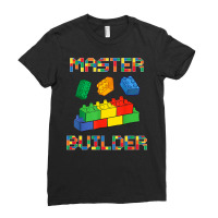 Brick Builder Blocks Building Master Builder Funny Toys Kids Ladies Fitted T-shirt | Artistshot