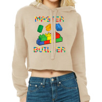 Brick Builder Blocks Building Master Builder Funny Toys Kids Cropped Hoodie | Artistshot