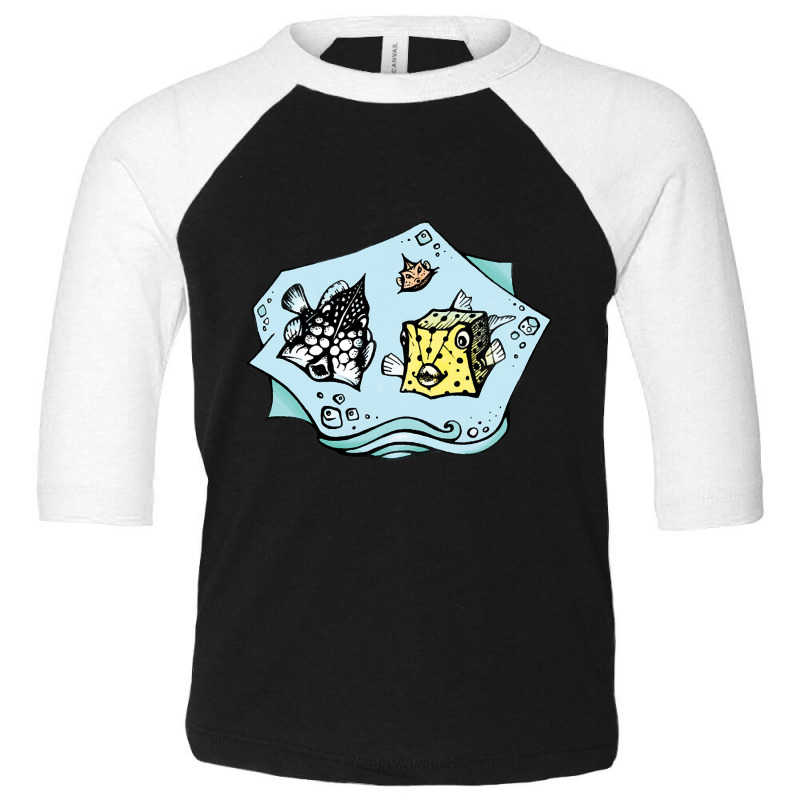 Funny Angular Boxfishes Toddler 3/4 Sleeve Tee by Crews Micki | Artistshot