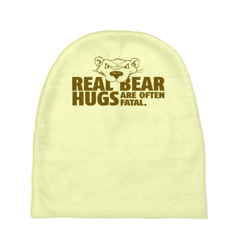 Real Bear Hugs Are Often Fatal Baby Beanies by syahbudi90 | Artistshot