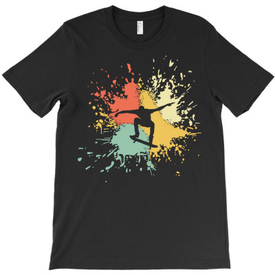 Skateboarding T  Shirt S K A T E B O A R D I N G I N K S P L A S H T T-shirt Designed By Mariah Bergstrom