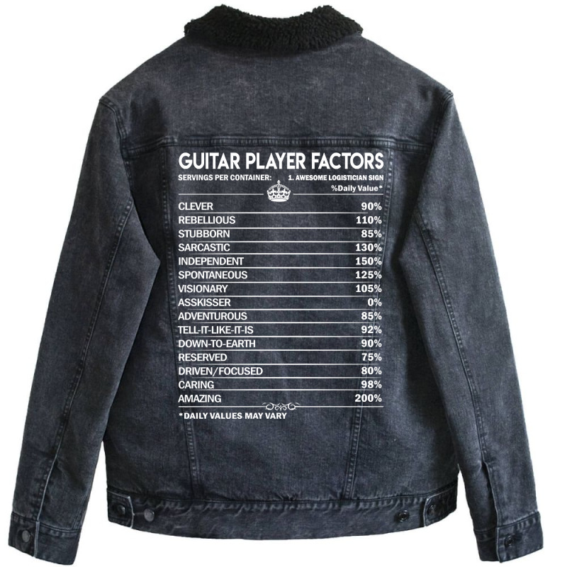 Guitar Player T Shirt - Guitar Player Factors Daily Gift Item Tee Unisex Sherpa-lined Denim Jacket | Artistshot