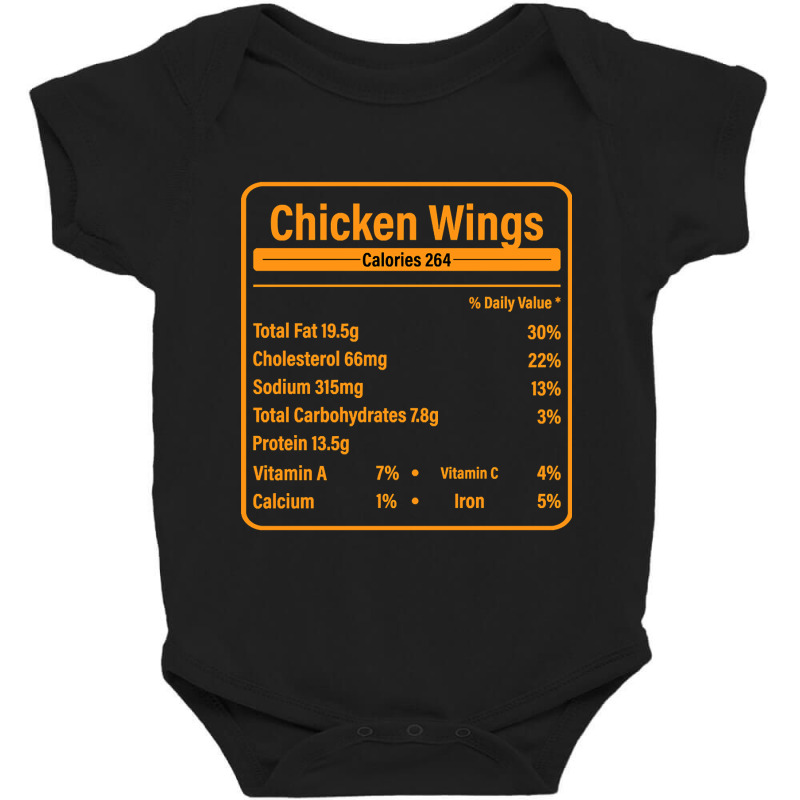 Chicken Wings Calories 264 Baby Bodysuit by Box Bingham | Artistshot