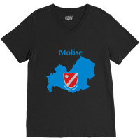 Molise Flag Map, Italy, Italian Region. V-neck Tee | Artistshot