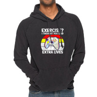 Vintage Exercise I Thought You Said Extra Lives Video Gamer Vintage Hoodie | Artistshot