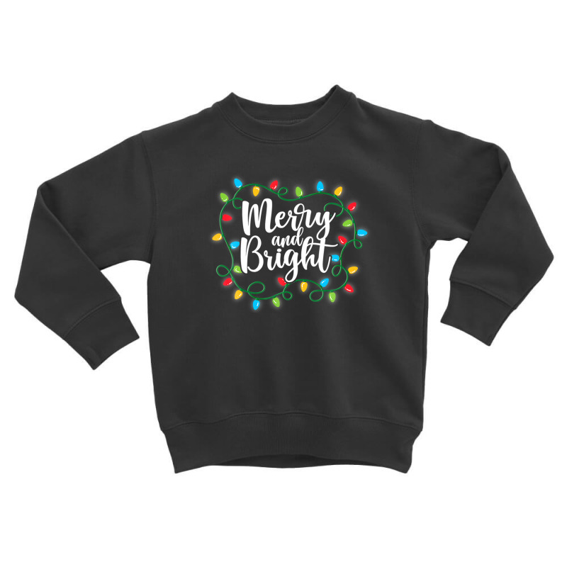 Merry And Bright Christmas Lights Family Matching Pajamas Toddler Sweatshirt by yruamasannikj | Artistshot