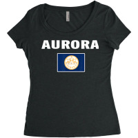 Aurora, Colorado Flag National Pride Gift Souvenir T Shirt Women's Triblend Scoop T-shirt | Artistshot