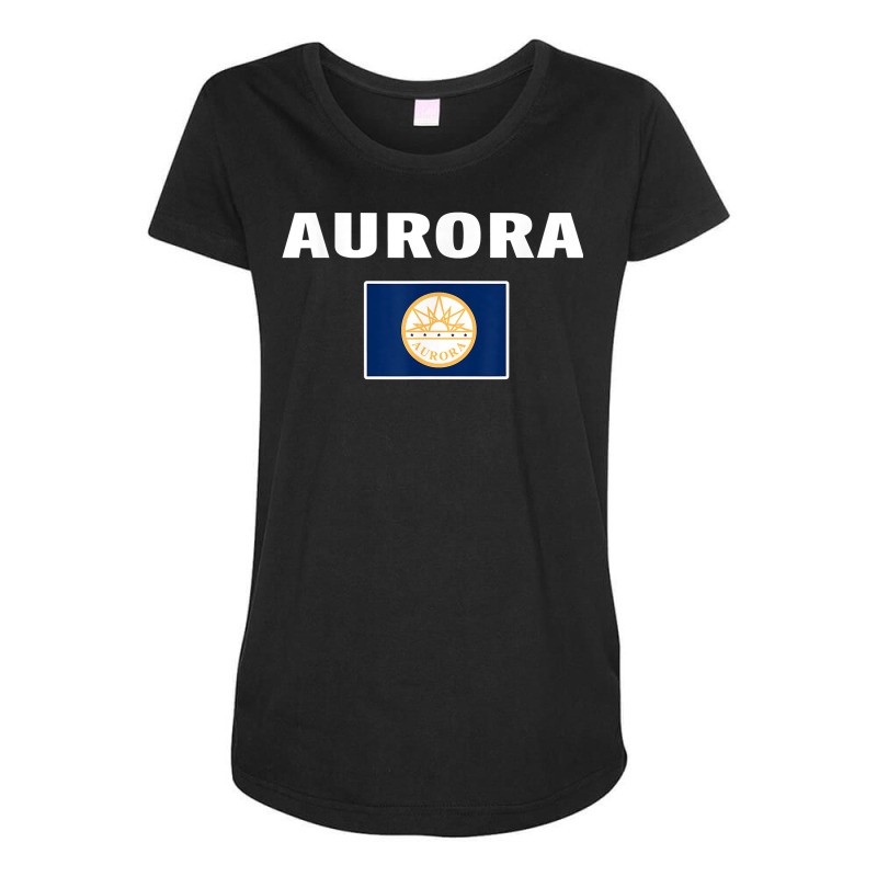 Aurora, Colorado Flag National Pride Gift Souvenir T Shirt Maternity Scoop Neck T-shirt by deemerx8lmshare | Artistshot