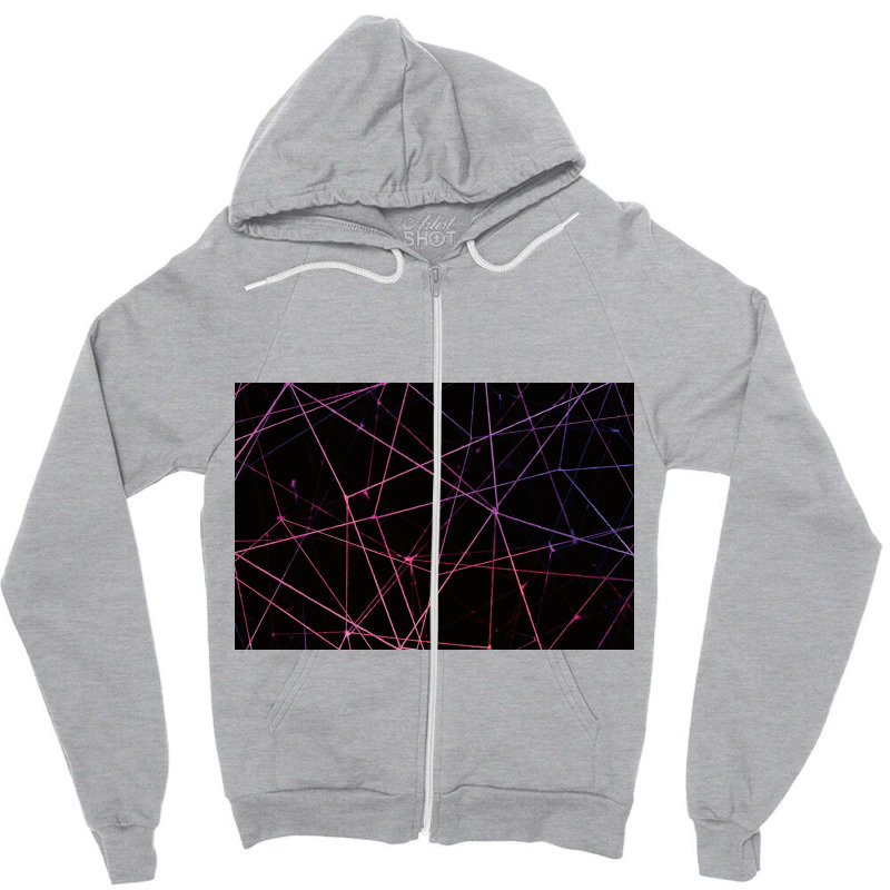 Network Design Zipper Hoodie by ElaineABernard | Artistshot