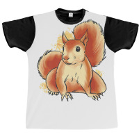 Cute Watercolor Squirrel For Squirrel Colorful Pop Art Style Graphic T-shirt | Artistshot