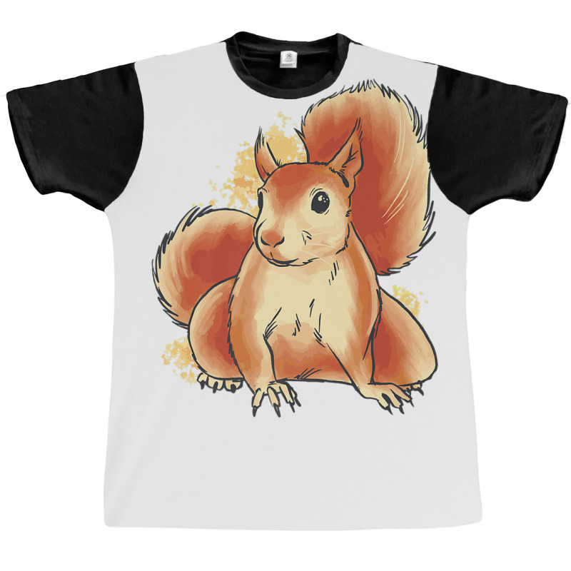 Cute Watercolor Squirrel For Squirrel Colorful Pop Art Style Graphic T-shirt | Artistshot