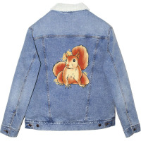 Cute Watercolor Squirrel For Squirrel Colorful Pop Art Style Unisex Sherpa-lined Denim Jacket | Artistshot