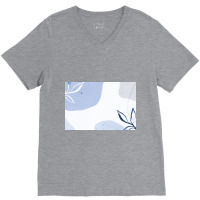 Patterned Blue Background V-neck Tee | Artistshot