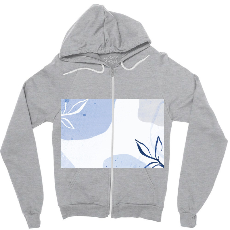 Patterned Blue Background Zipper Hoodie by ElaineABernard | Artistshot