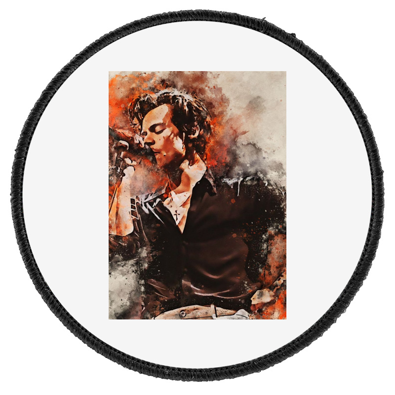 H. Styles Singer Round Patch | Artistshot