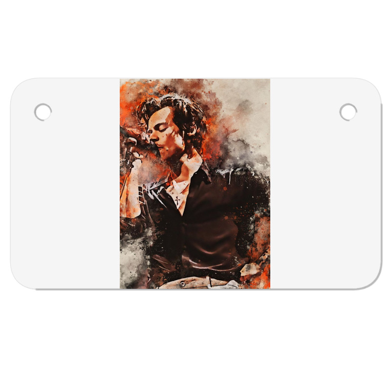 H. Styles Singer Motorcycle License Plate | Artistshot