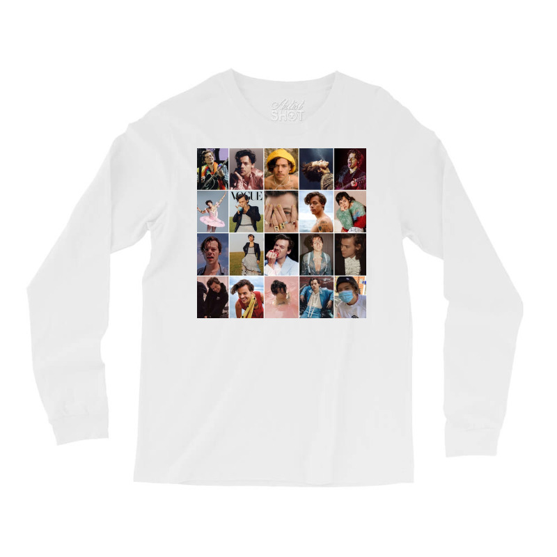 H. Styles Aesthetic Wall Collage Long Sleeve Shirts | Artistshot