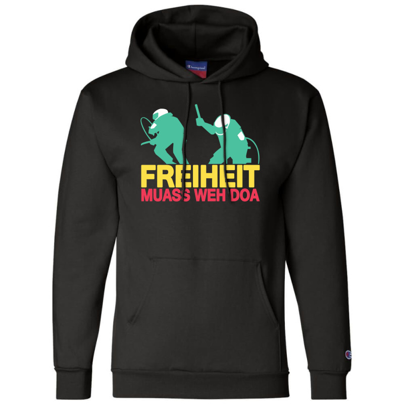 New Freiheit Muass Cool Vector Design Champion Hoodie | Artistshot