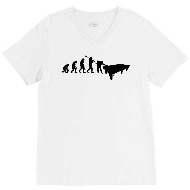 Billiard Evolution Snooker Pool Chalk Billiard Player Queue T Shirt V-neck Tee | Artistshot