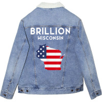 Brillion Wisconsin Usa State America Travel Wisconsinite T Shirt Unisex Sherpa-lined Denim Jacket | Artistshot