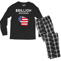 Brillion Wisconsin Usa State America Travel Wisconsinite T Shirt Men's Long Sleeve Pajama Set | Artistshot