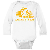 Excavator Operator Long Sleeve Baby Bodysuit | Artistshot