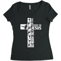 This Boy Runs On Jesus And Tae Kwon Do For Dark Women's Triblend Scoop T-shirt | Artistshot