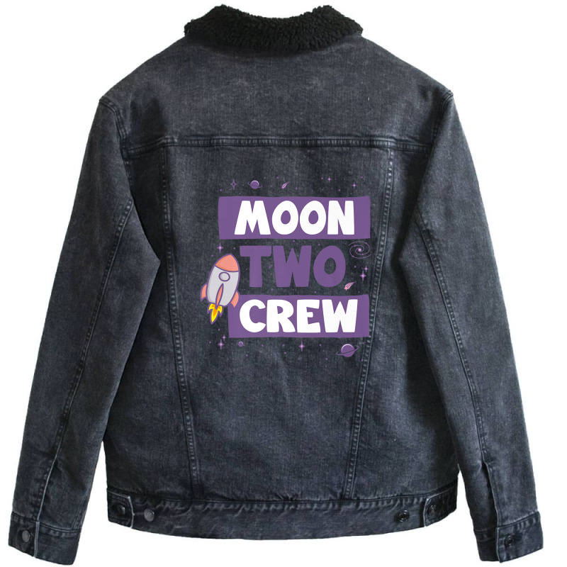 Birthday 2 Toddler Boys Two The Moon Unisex Sherpa-lined Denim Jacket | Artistshot