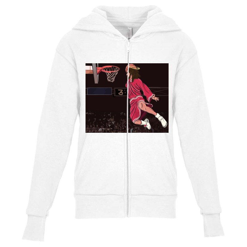 Could Jesus Ball Poster Youth Zipper Hoodie | Artistshot