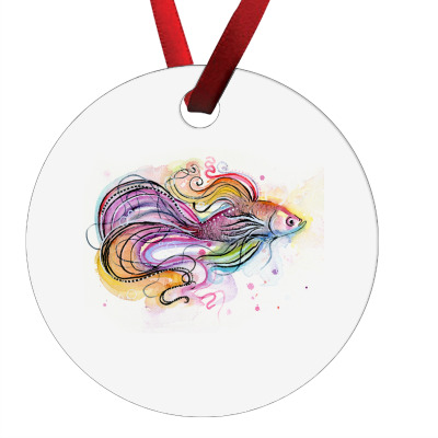 Custom Colorful Betta Fish Ornament By Box Bingham - Artistshot