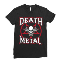 Death Metal Skull Rock Music Nihilism Pentagram Design Ladies Fitted T-shirt | Artistshot