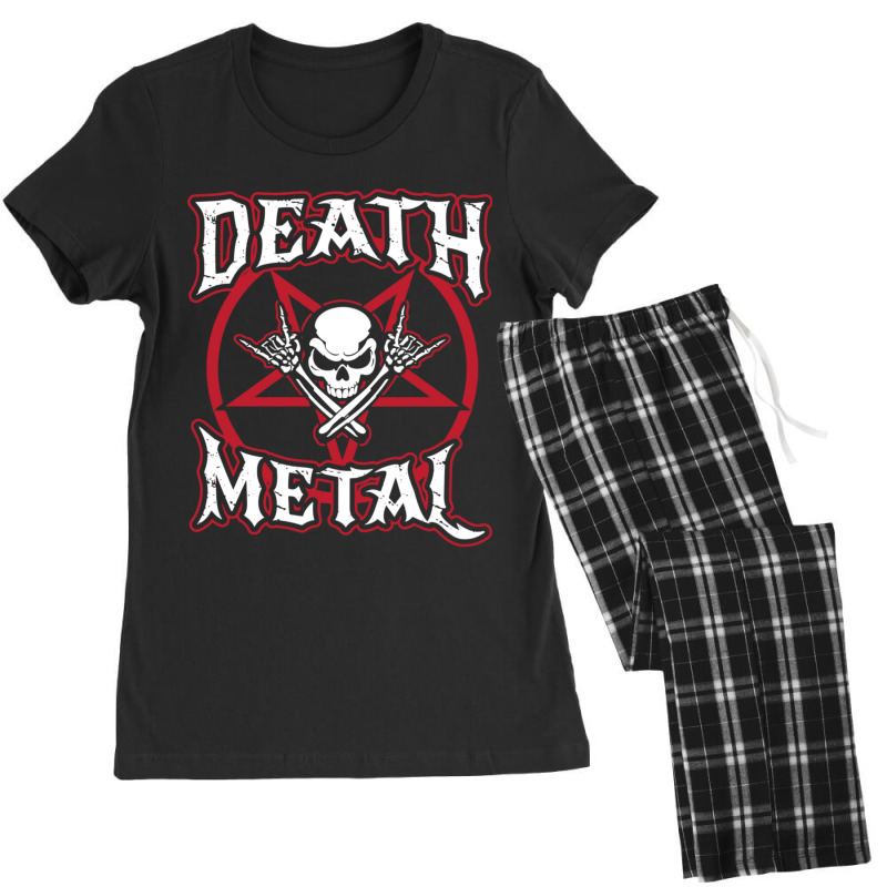 Death Metal Skull Rock Music Nihilism Pentagram Design Women's Pajamas Set by SoniaAlt | Artistshot