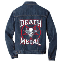 Death Metal Skull Rock Music Nihilism Pentagram Design Men Denim Jacket | Artistshot