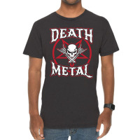 Death Metal Skull Rock Music Nihilism Pentagram Design Vintage T-shirt | Artistshot