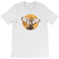 Majestic Great Horned Owl Nocturnal Bird With Full Moon T-shirt | Artistshot