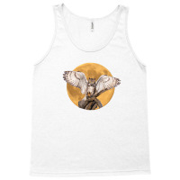 Majestic Great Horned Owl Nocturnal Bird With Full Moon Tank Top | Artistshot