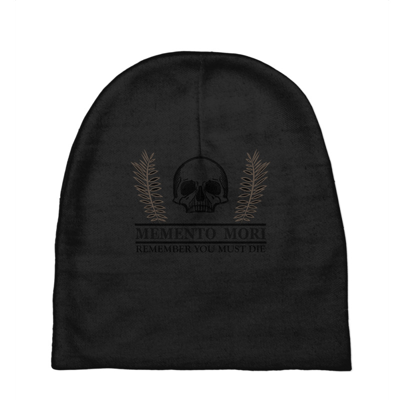 Memento Mori - Latin Phrase Baby Beanies by oatesorlandoi9eepf | Artistshot