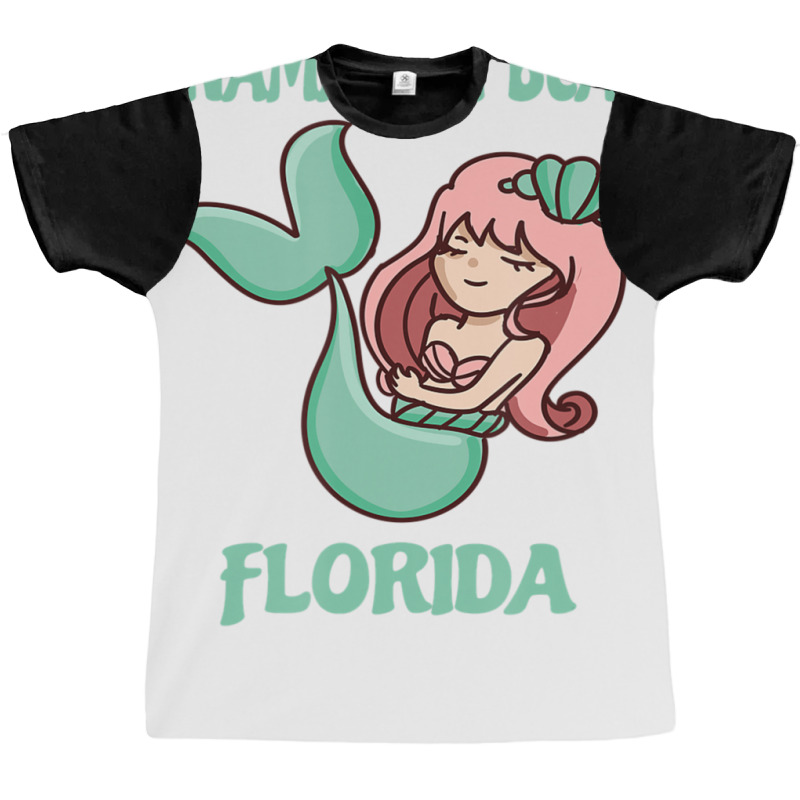 Panama City Beach Cute Mermaid Themed Graphic T-shirt by rastyrocl | Artistshot