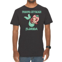 Panama City Beach Cute Mermaid Themed Vintage T-shirt | Artistshot