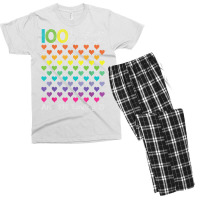 Cute 100 Days Of School And Still Loving It Hearts 100th Day T Shirt Men's T-shirt Pajama Set | Artistshot