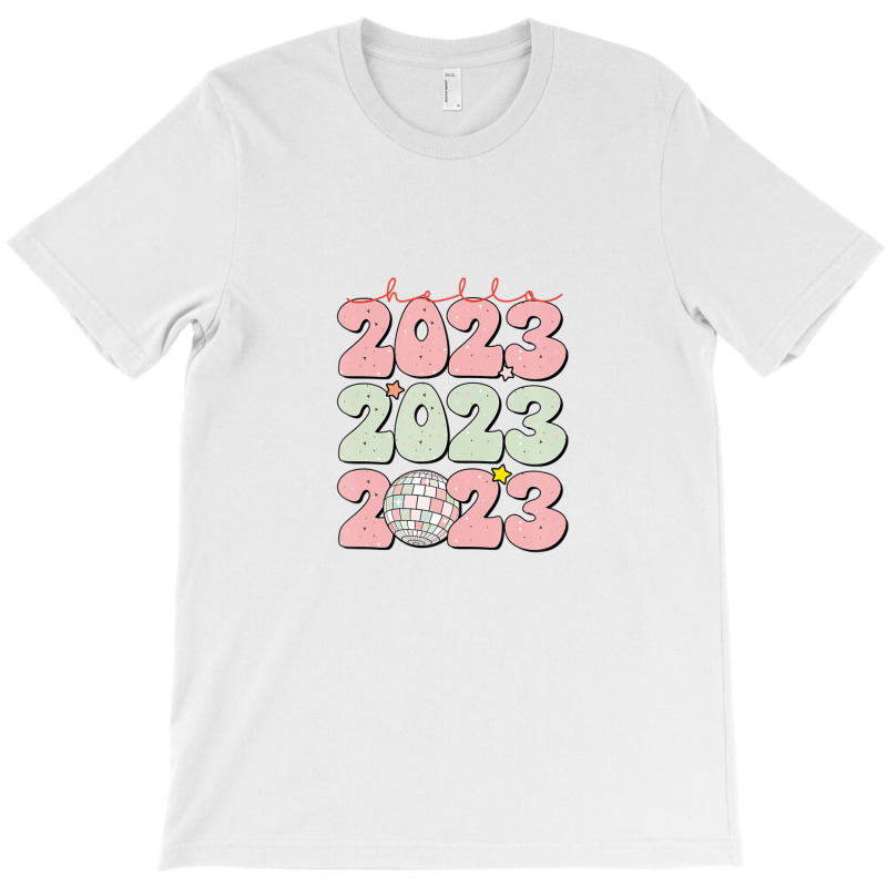 Hello 2023 Happy New Year 2023 Retro Vintage T-shirt | Artistshot