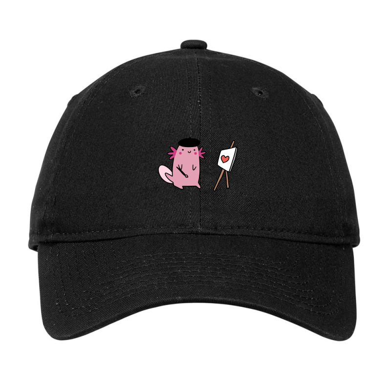 Painter Axolotl Adjustable Cap by Min08 | Artistshot