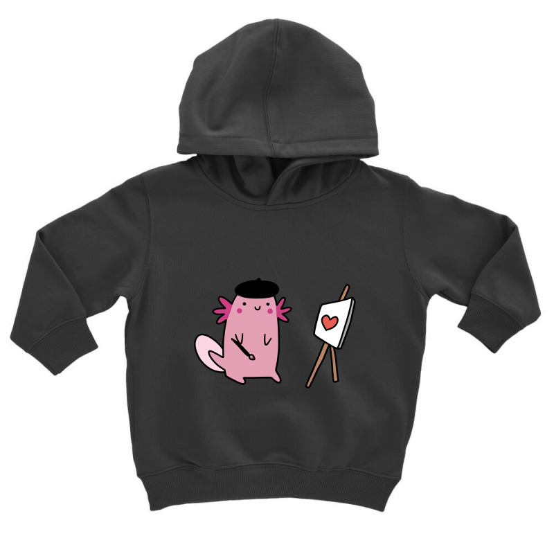 Painter Axolotl Toddler Hoodie by Min05 | Artistshot