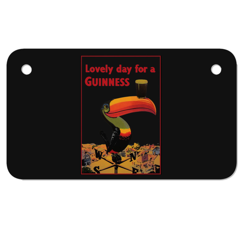 Lovely Day For A Guinness Letter Motorcycle License Plate | Artistshot