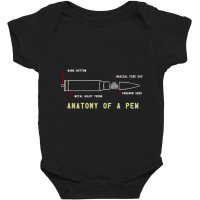 Anatomy Of A Pew Funny Shooting Ammo Design Baby Bodysuit | Artistshot