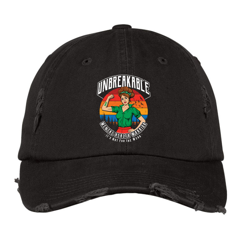 Unbreakable Mental Health Warrior Vintage Cap | Artistshot