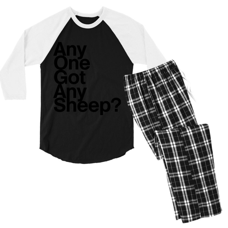 Any One Got Any Sheep Men's 3/4 Sleeve Pajama Set by ternacanuda | Artistshot