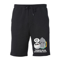 Things Iron Working Out Cute Golf Pun Fleece Short | Artistshot