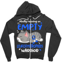 Mostly Running On Empty Leukodystrophies Warrior-u2k1z Zipper Hoodie | Artistshot